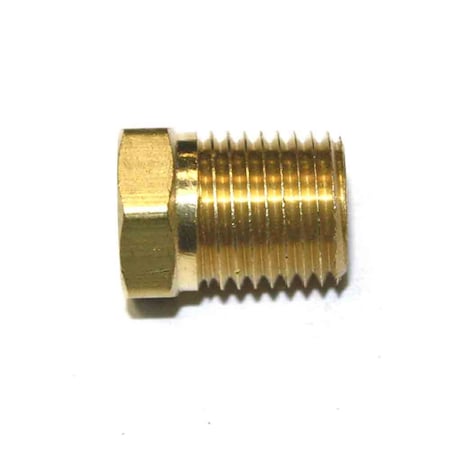 1/4 Inch NPT Male X 1/8 Inch NPT Female Brass Hex Bushing Reducer, PK 50